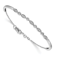 14kw 1/2ct Lab Grown Diamond VS/SI+ G+ Comp Bangle Bracelet