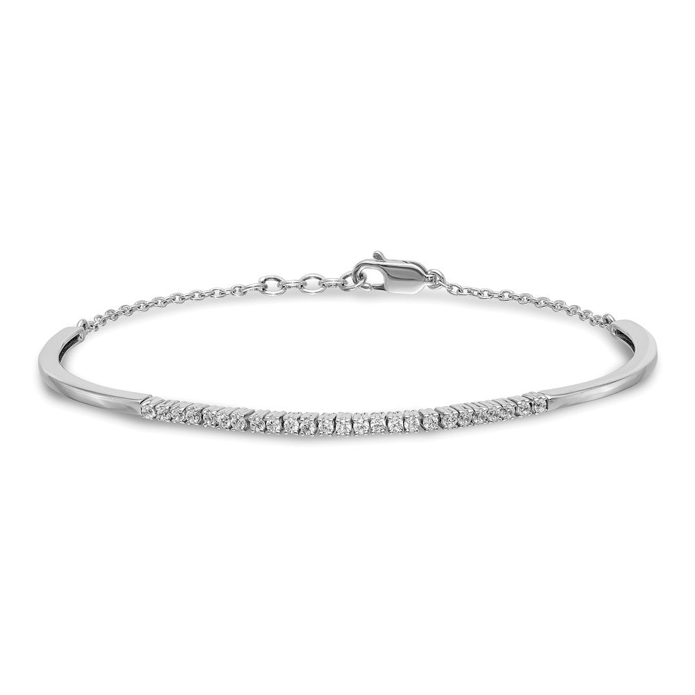 14kw 1/2ct Lab Grown Diamond VS/SI+ G+ Comp Bangle Bracelet