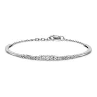 14kw 3/4ct Lab Grown Diamond VS/SI+ G+ Comp Graduated Bangle