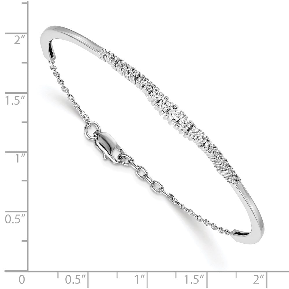 14kw 3/4ct Lab Grown Diamond VS/SI+ G+ Comp Graduated Bangle
