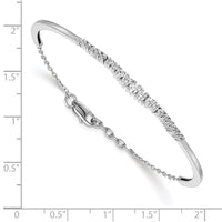 14kw 3/4ct Lab Grown Diamond VS/SI+ G+ Comp Graduated Bangle
