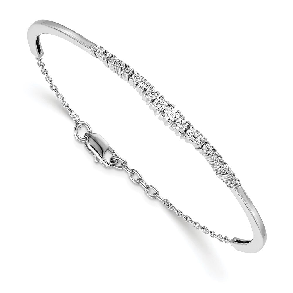 14kw 3/4ct Lab Grown Diamond VS/SI+ G+ Comp Graduated Bangle