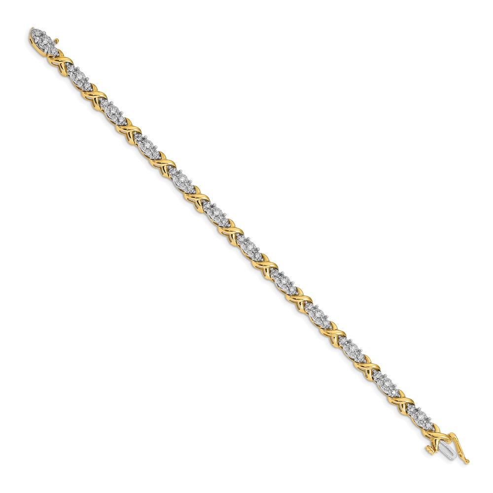 14ktt 1/2 ct Lab Grown Dia VS/SI+ G+ Comp 7 in X Fancy Bracelet