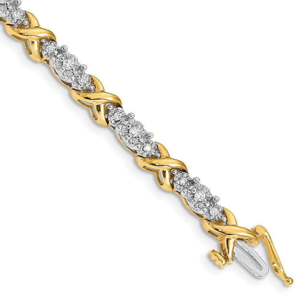 14ktt 1/2 ct Lab Grown Dia VS/SI+ G+ Comp 7 in X Fancy Bracelet