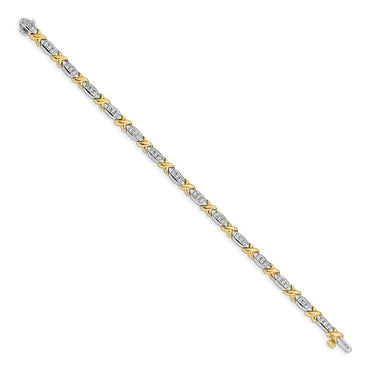 14ktt 1 ct Lab Grown Dia VS/SI+ G+ Comp 6.5 in Tennis Bracelet
