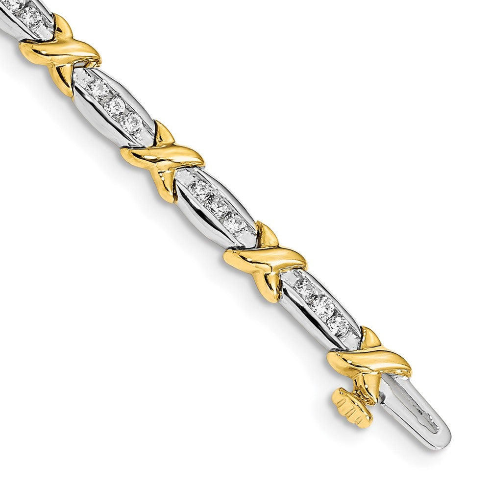14ktt 1 ct Lab Grown Dia VS/SI+ G+ Comp 6.5 in Tennis Bracelet