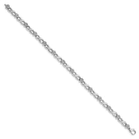 14kw 1 ct Lab Grown Dia VS/SI+ G+ 7 in Comp Flower Infinity Bracelet