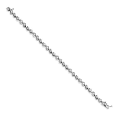 14kw 2ct Lab Grown Dia VS/SI+ G+ 7.25in Comp Tennis Bracelet