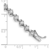 14kw 2ct Lab Grown Dia VS/SI+ G+ 7.25in Comp Tennis Bracelet