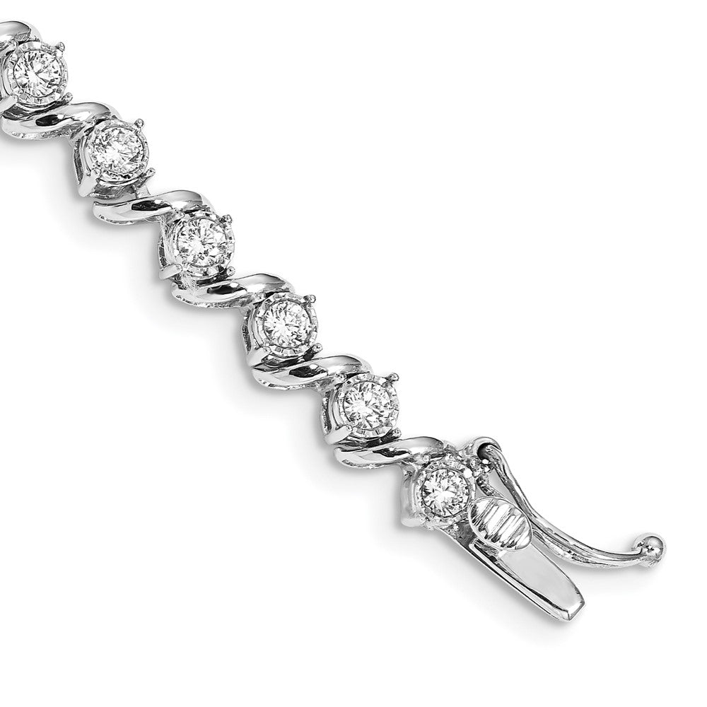 14kw 2ct Lab Grown Dia VS/SI+ G+ 7.25in Comp Tennis Bracelet