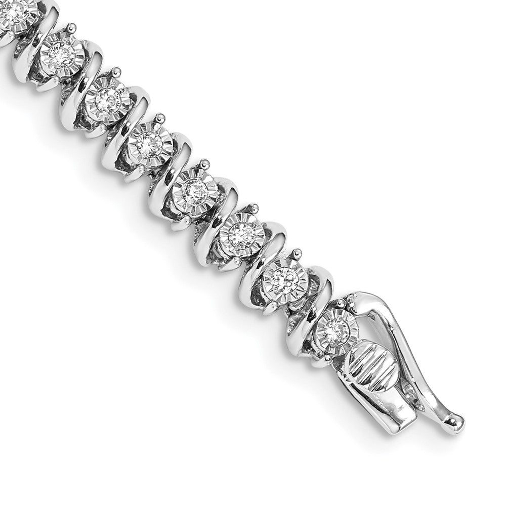 14kw 7/8ct Lab Grown Dia VS/SI+ G+ 7.5in Comp Tennis Bracelet