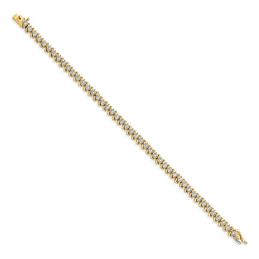 14k 7/8ct Lab Grown Dia VS/SI+ G+ 7.5in Comp Fancy Tennis Bracelet