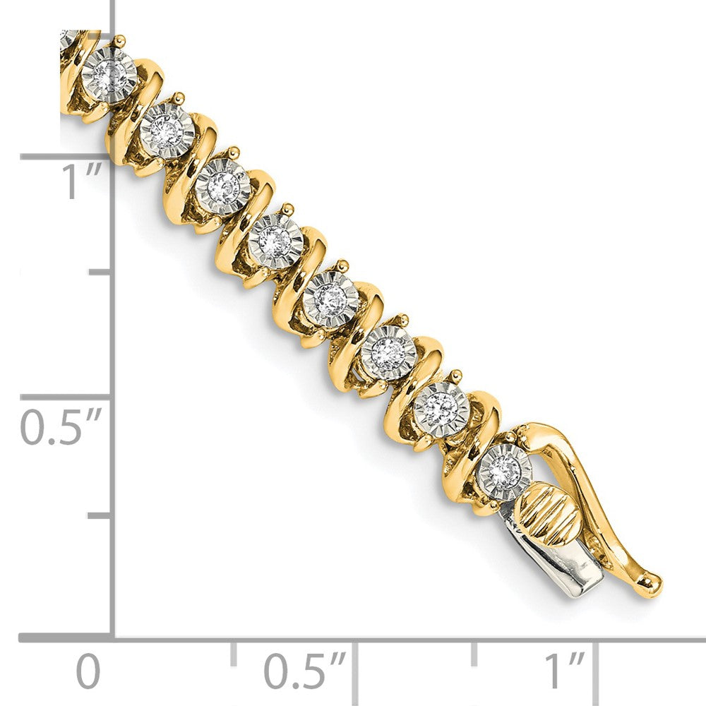 14k 7/8ct Lab Grown Dia VS/SI+ G+ 7.5in Comp Fancy Tennis Bracelet