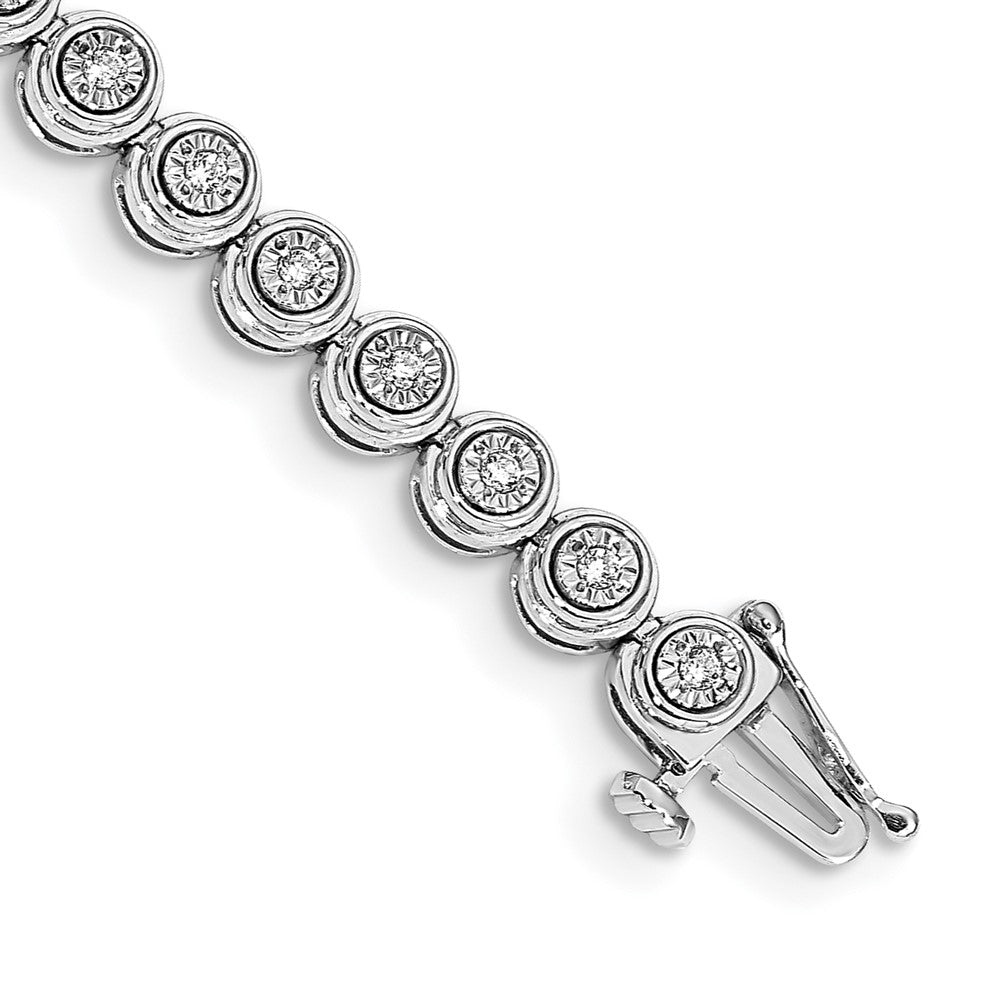 14kw 1/2 ct Lab Grown Dia VS/SI+ G+ Comp 7in Circle Link Bracelet