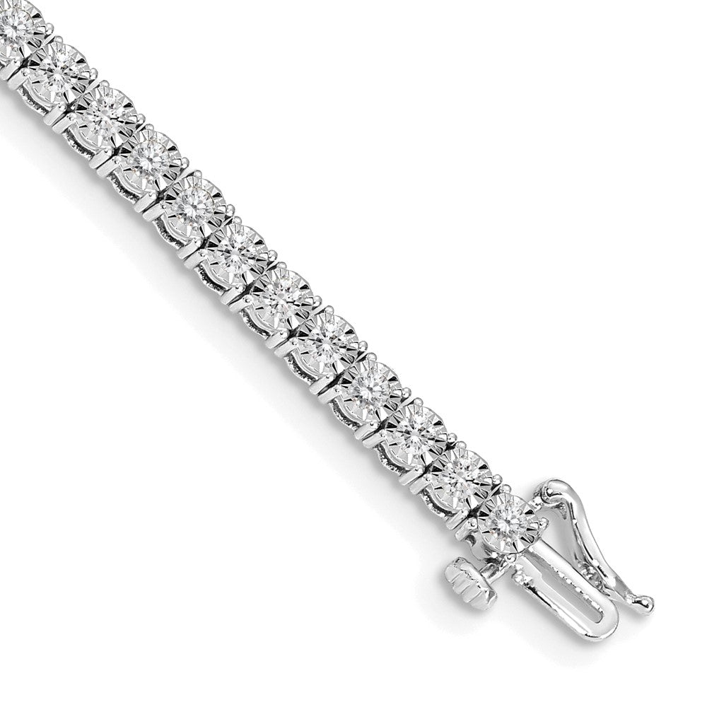 14kw 2ct Lab Grown Dia VS/SI+ G+ 7in Comp Illusion Setting Bracelet