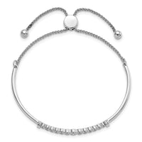 14kw 1/5ct Lab Grown Dia VS/SI+ G+ Comp Adjustable Bolo Bracelet