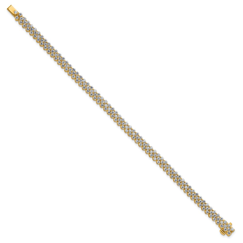 14k 5ct Lab Grown Diamond VS+ F+ Complete Tennis Bracelet