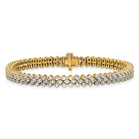 14k 5ct Lab Grown Diamond VS+ F+ Complete Tennis Bracelet