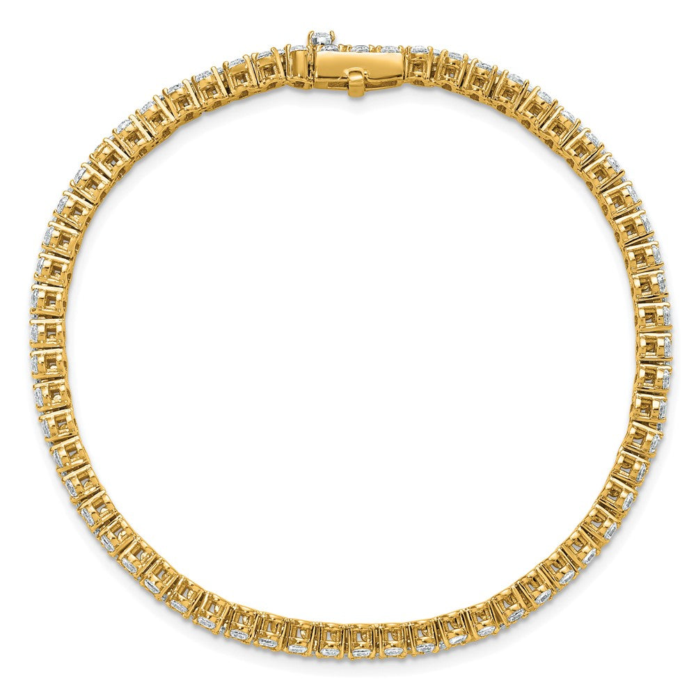 14k 5ct Lab Grown Diamond VS+ F+ Complete Tennis Bracelet