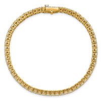 14k 5ct Lab Grown Diamond VS+ F+ Complete Tennis Bracelet