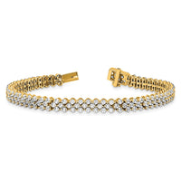 14k 5ct Lab Grown Diamond VS+ F+ Complete Tennis Bracelet