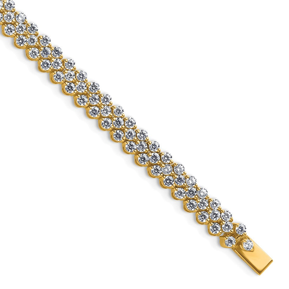 14k 5ct Lab Grown Diamond VS+ F+ Complete Tennis Bracelet