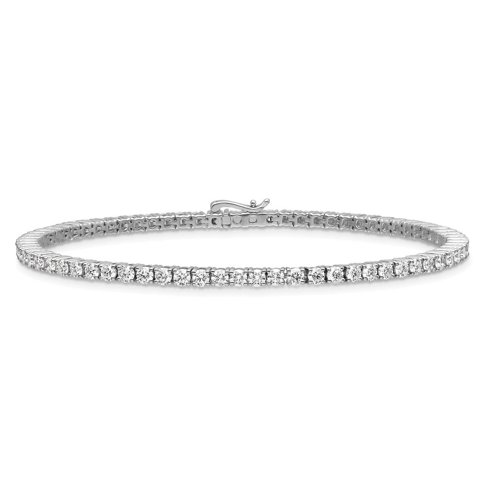 14k 4 3/8ct Lab Grown Dia VS/SI+ G+ 7.5in Comp Tennis Bracelet
