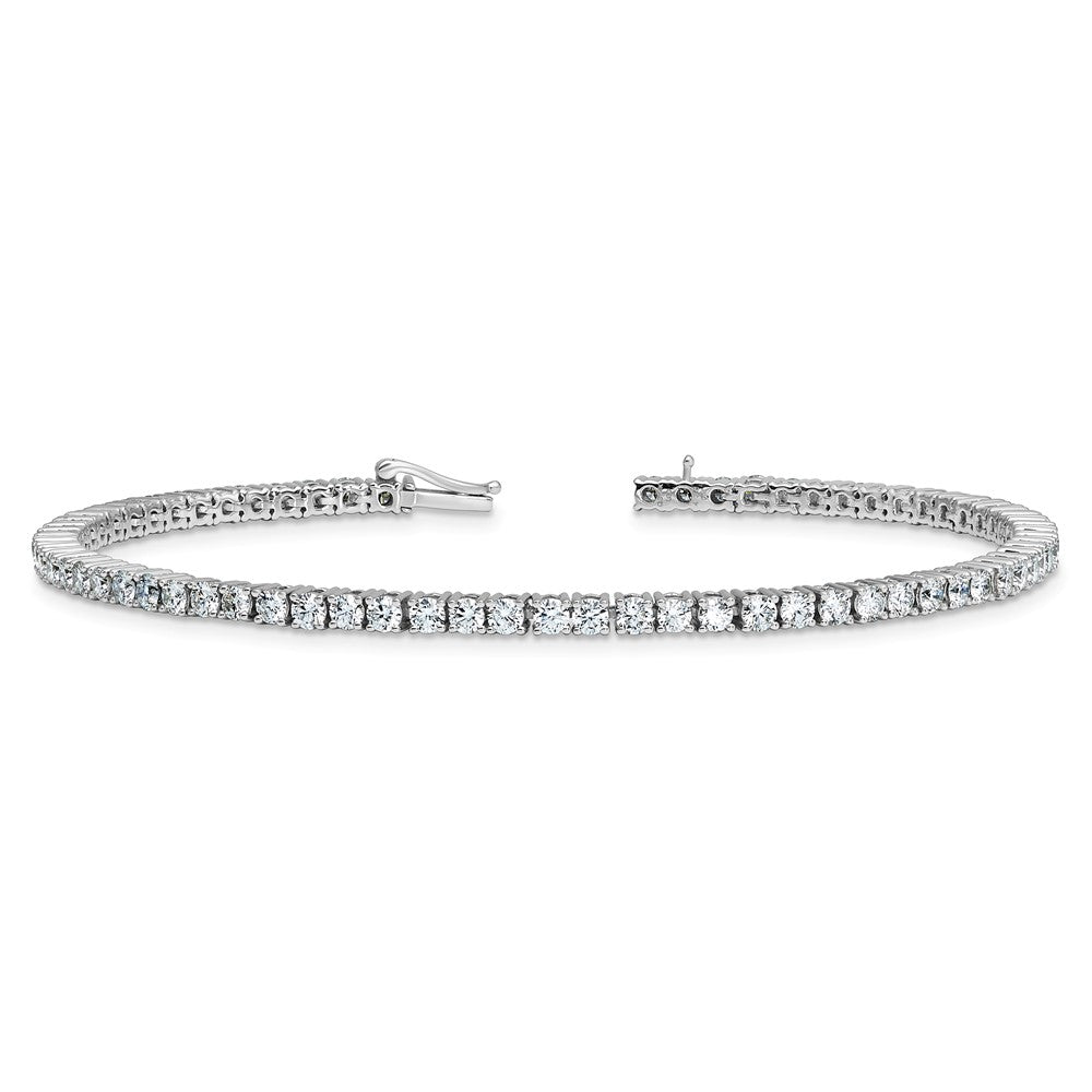 14k 4 3/8ct Lab Grown Dia VS/SI+ G+ 7.5in Comp Tennis Bracelet