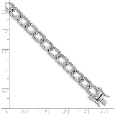 14kw 1 1/2ct Lab Grown Dia VS/SI+ G+ Comp 7.5in Bracelet