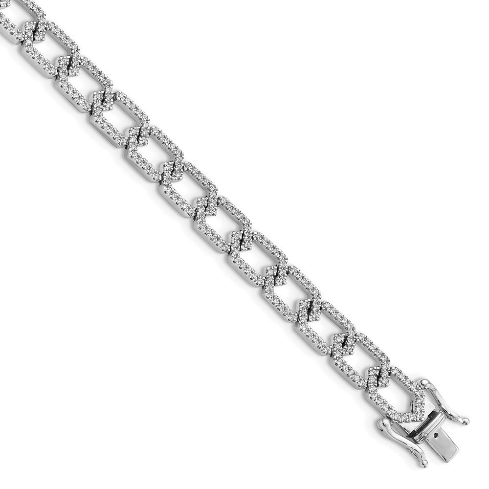 14kw 1 1/2ct Lab Grown Dia VS/SI+ G+ Comp 7.5in Bracelet