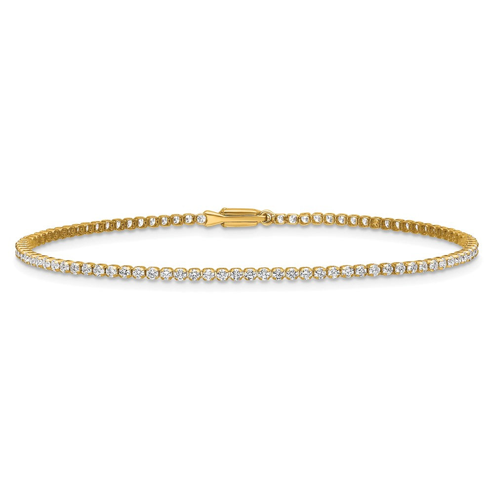 14k 1 1/3 ct Lab Grown Dia VS/SI+ G+ 7in Comp Tennis Bracelet