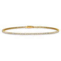 14k 1 1/3 ct Lab Grown Dia VS/SI+ G+ 7in Comp Tennis Bracelet