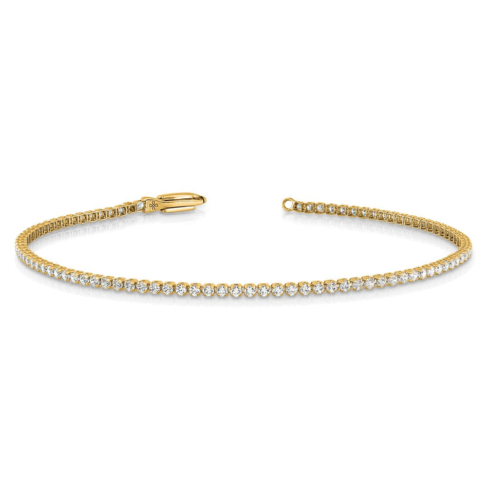 14k 1 1/3 ct Lab Grown Dia VS/SI+ G+ 7in Comp Tennis Bracelet