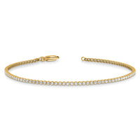 14k 1 1/3 ct Lab Grown Dia VS/SI+ G+ 7in Comp Tennis Bracelet