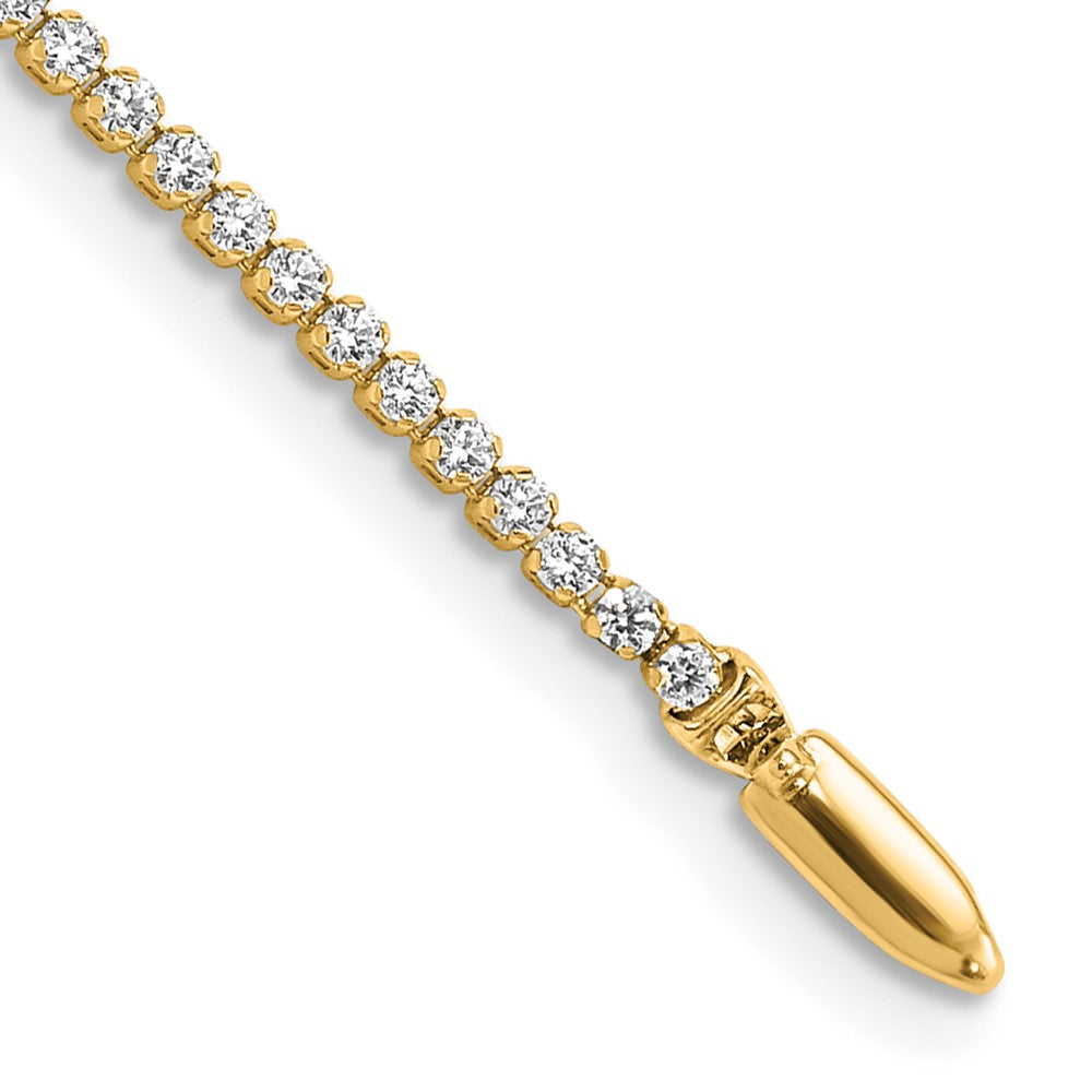 14k 1 1/3 ct Lab Grown Dia VS/SI+ G+ 7in Comp Tennis Bracelet