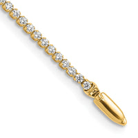 14k 1 1/3 ct Lab Grown Dia VS/SI+ G+ 7in Comp Tennis Bracelet