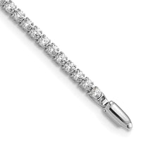 14kw 3 1/5ct Lab Grown Dia VS/SI+ G+ Comp Round Tennis Bracelet