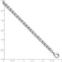 14kw 1/4ct Lab Grown Dia VS/SI+ G+ Comp 7in Fancy Tennis Bracelet