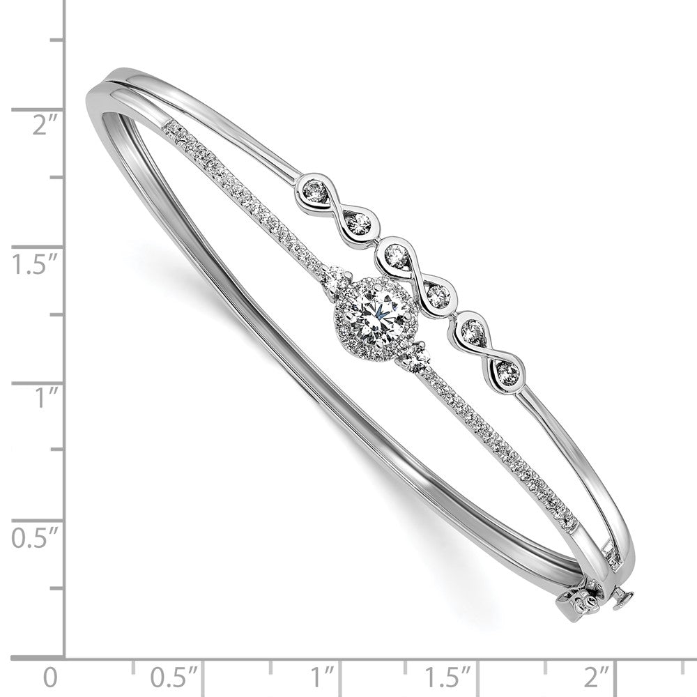 14kw 1ct Lab Grown Diamond VS/SI+ G+ 2 Strand Infinity & Round Comp Bangle