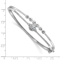 14kw 1ct Lab Grown Diamond VS/SI+ G+ 2 Strand Infinity & Round Comp Bangle