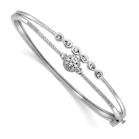 14kw 1ct Lab Grown Diamond VS/SI+ G+ 2 Strand Infinity & Round Comp Bangle