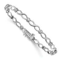 14kw 1/2 ct Lab Grown Dia VS/SI+ G+ Comp 7.25 in Infinity Bracelet