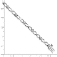 14kw 1/2 ct Lab Grown Dia VS/SI+ G+ Comp 7.25 in Infinity Bracelet