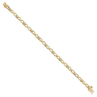 14ky 1/2ct Lab Grown Dia VS/SI+ G+ 7.25in Comp Infinity Bracelet