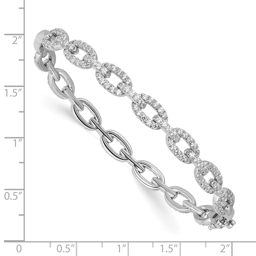 TO 14kw 2 1/6ct Lab Grown DIA. VS+ F+ 7in Comp. Link Bracelet