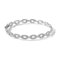 TO 14kw 2 1/6ct Lab Grown DIA. VS+ F+ 7in Comp. Link Bracelet