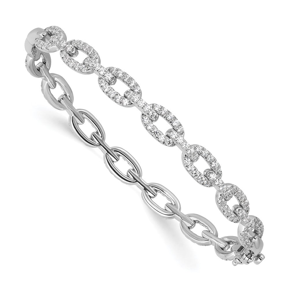 TO 14kw 2 1/6ct Lab Grown DIA. VS+ F+ 7in Comp. Link Bracelet