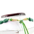 Beautiful 494.00 Cts Earth Mined Enhanced Green Emerald Oval Beads Necklace ABC Jewelery