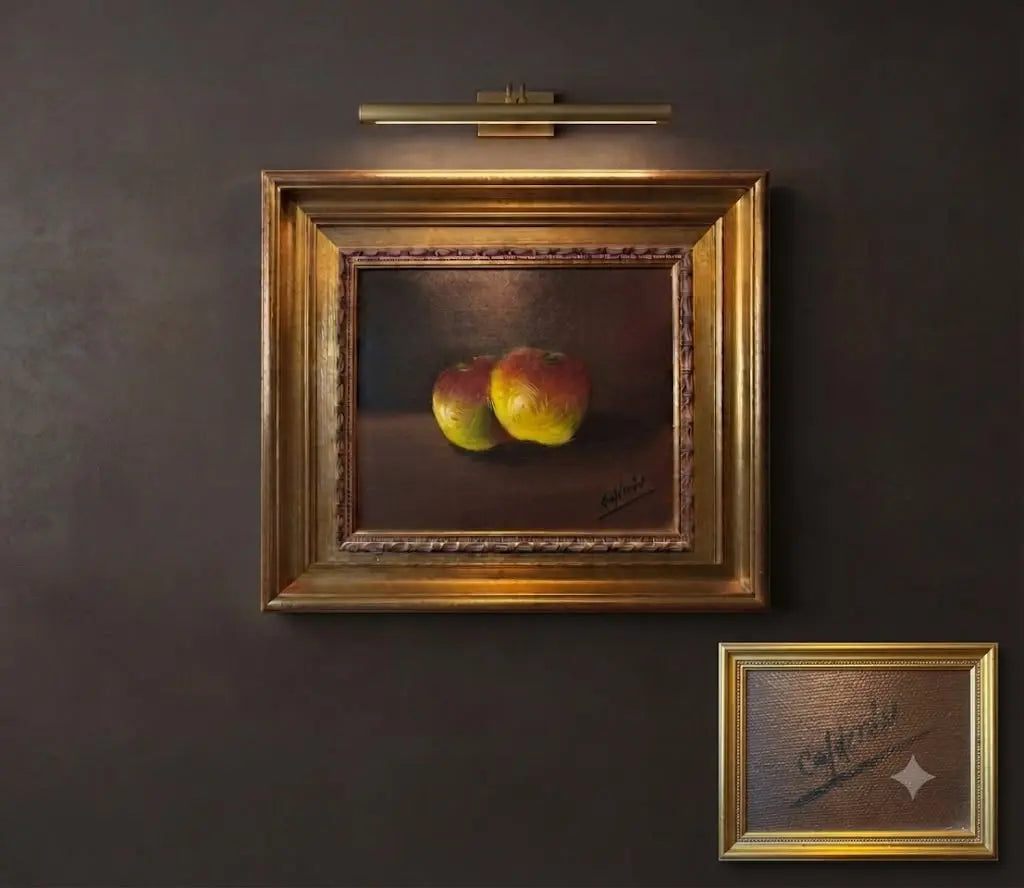 Bring a touch of classic Spanish artistry to your collection with this exquisite oil painting on canvas by the acclaimed artist Calderón, 18" x 17"
