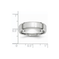 Cobalt Satin and Polished Beveled Edge 6mm Band